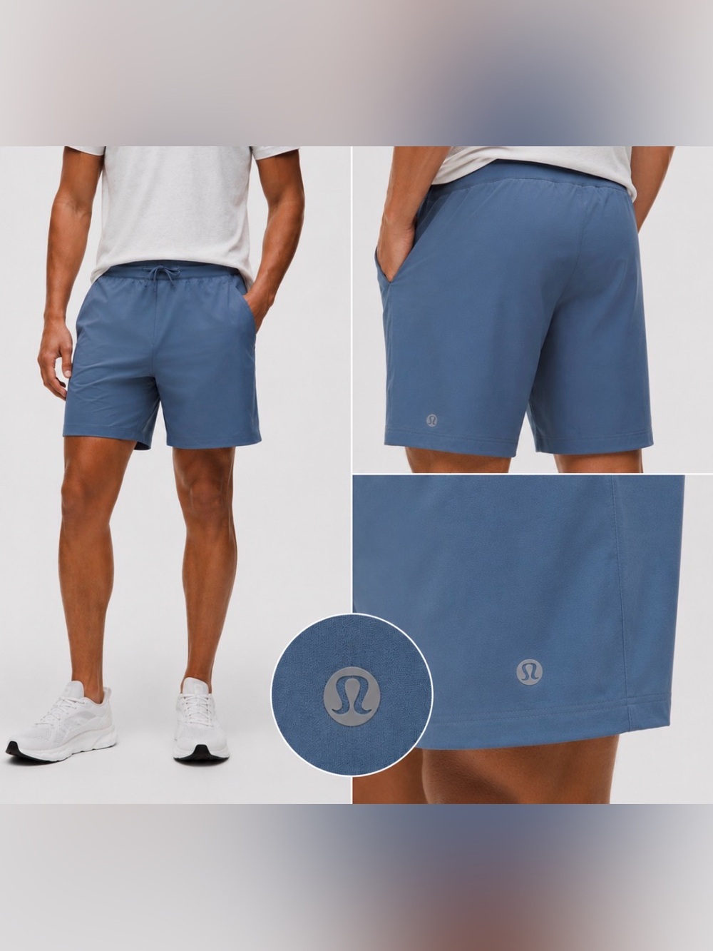 Lululemon Pace Breaker Style Men’s XXL Athletic Shorts Blue Stretch Activewear